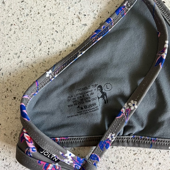 Large, floral print, Jolyn tom triangle bikini top - Picture 2 of 2